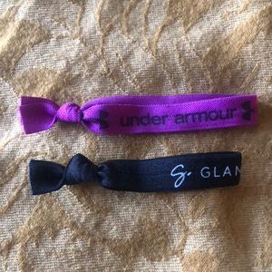 1-Under Armour Purple Hair Tie 1-Glam Squad Black Hair Tie / New Never Worn